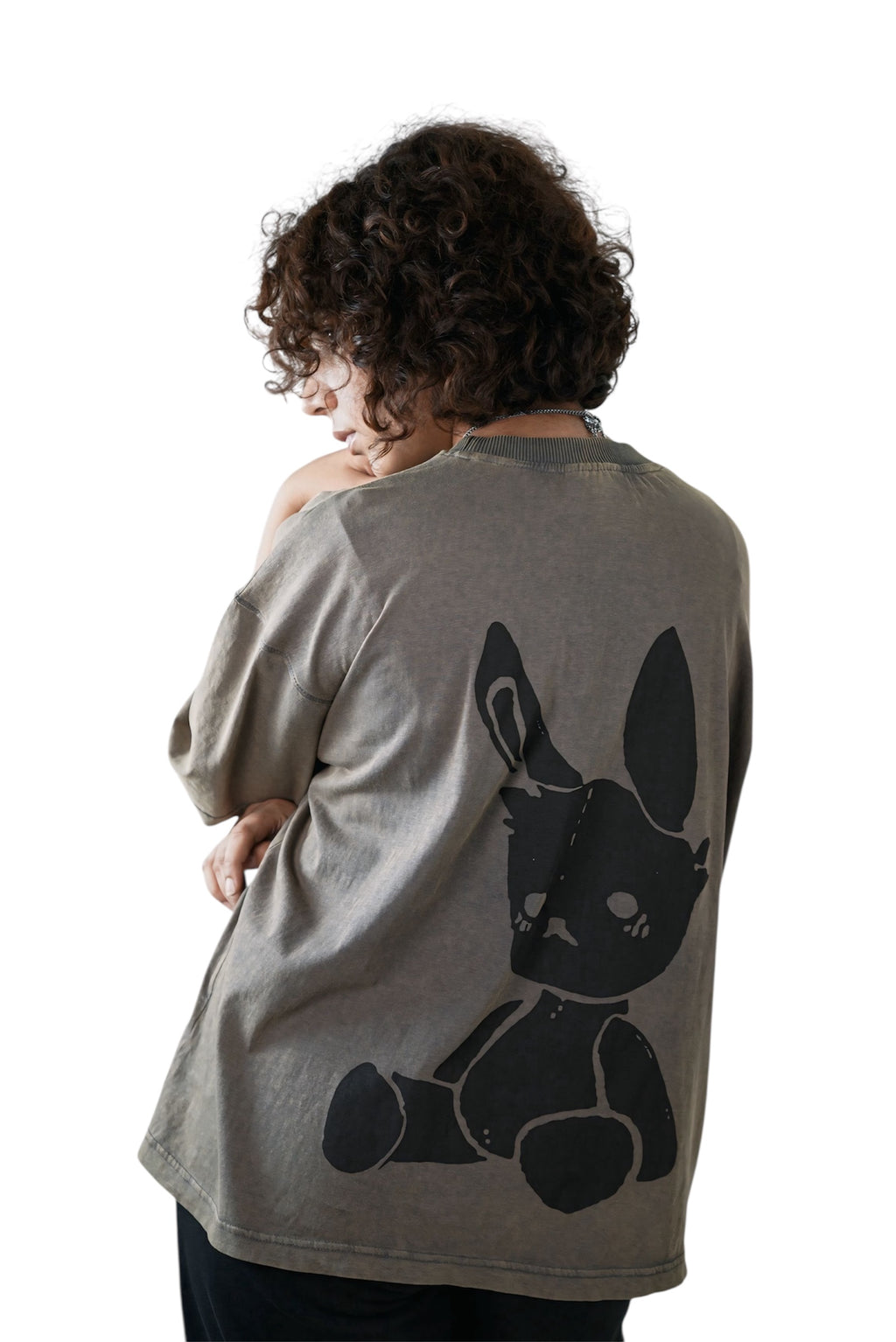 VOID BUNNY ACID WASH TEE