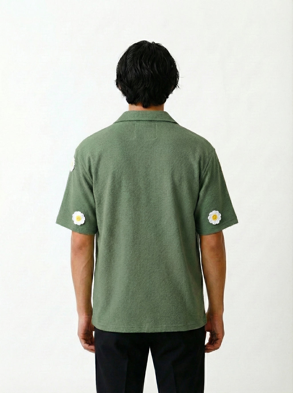 Crochet Olive Shirt