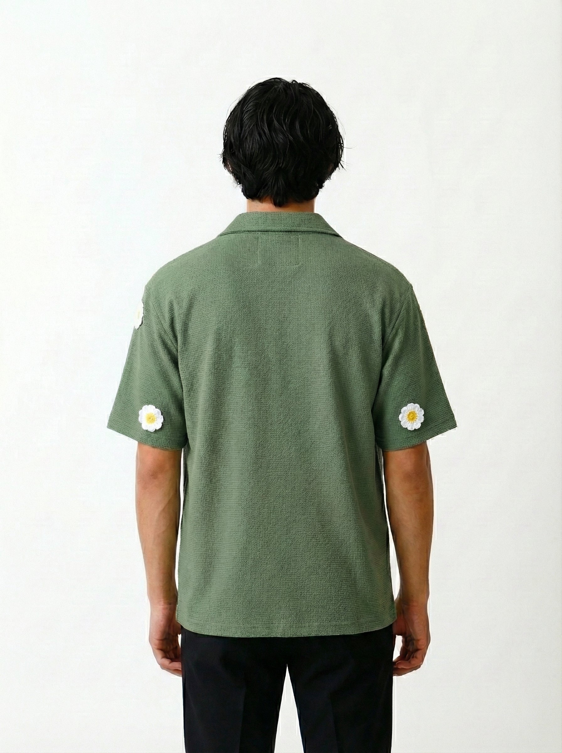 Crochet Olive Shirt
