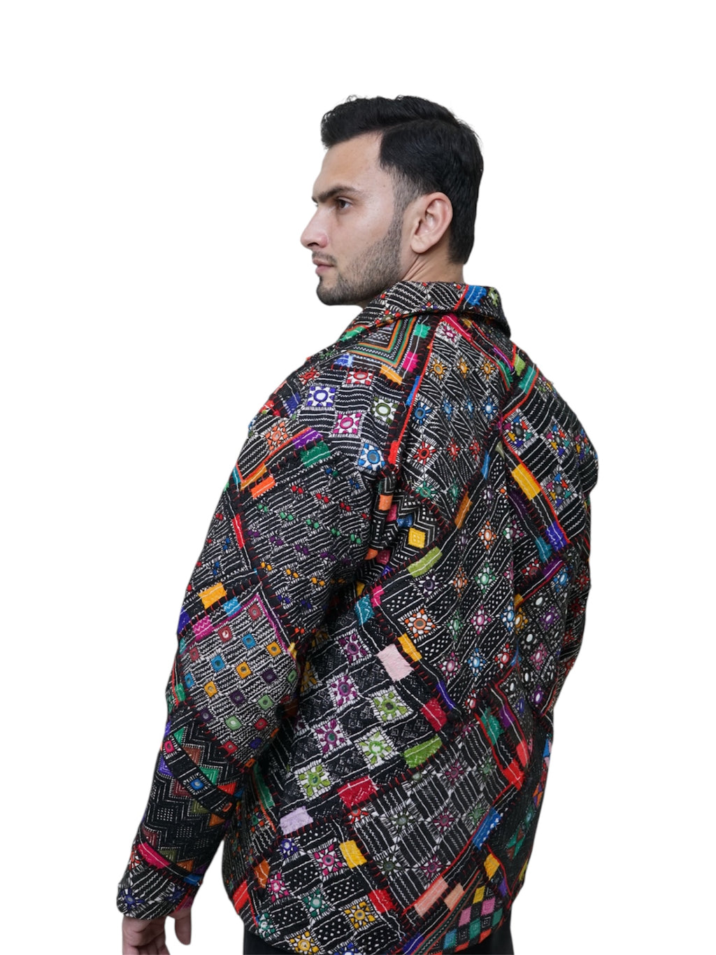 Heritage Grid handcrafted jacket back view