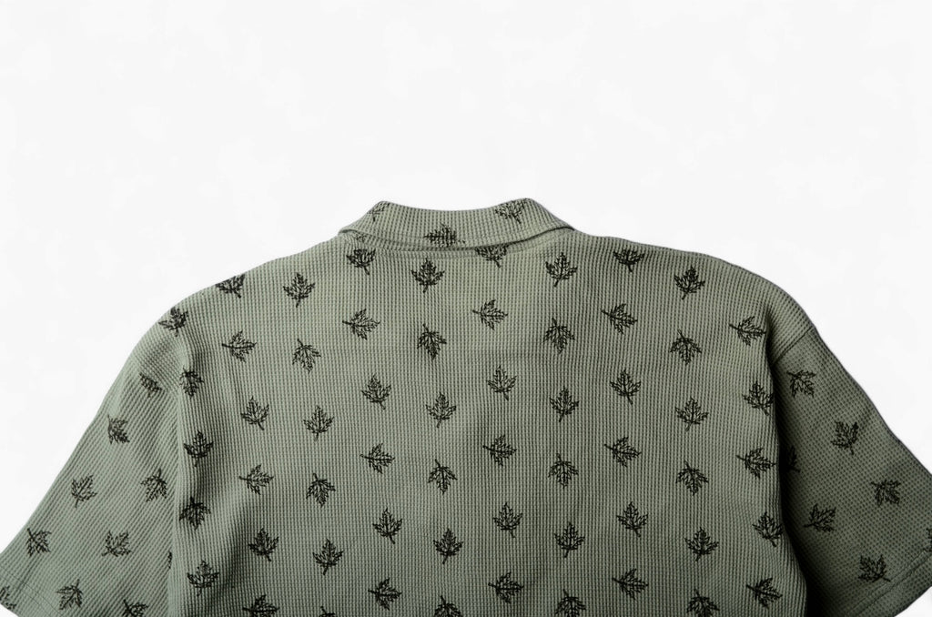 SAGE GREEN BLOCK PRINTED SHIRT