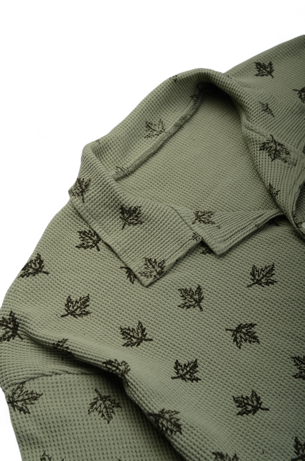 SAGE GREEN BLOCK PRINTED SHIRT